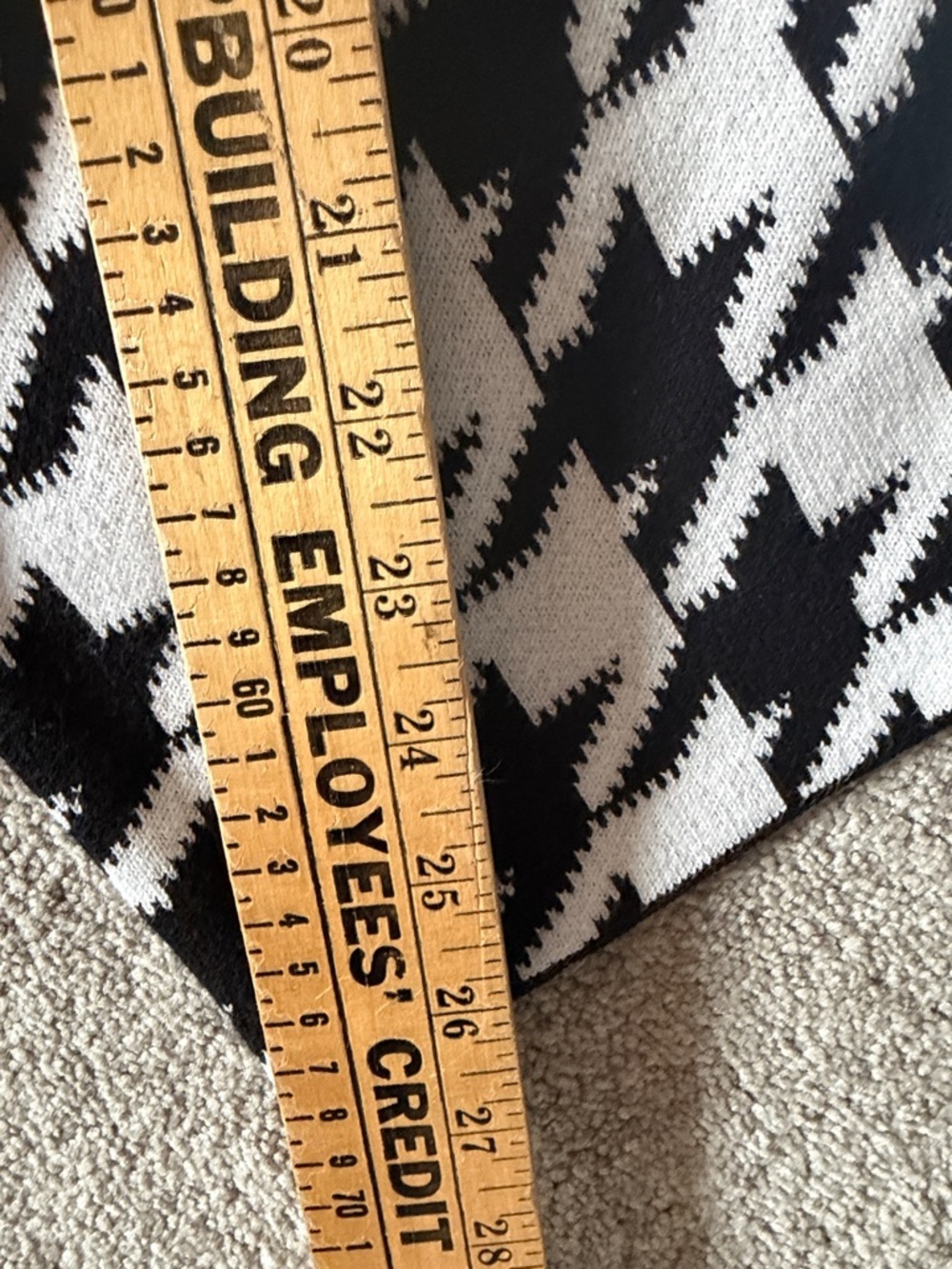 White House Black Market Black & White Houndstooth Double-Breasted Blazer Small - Picture 7 of 8
